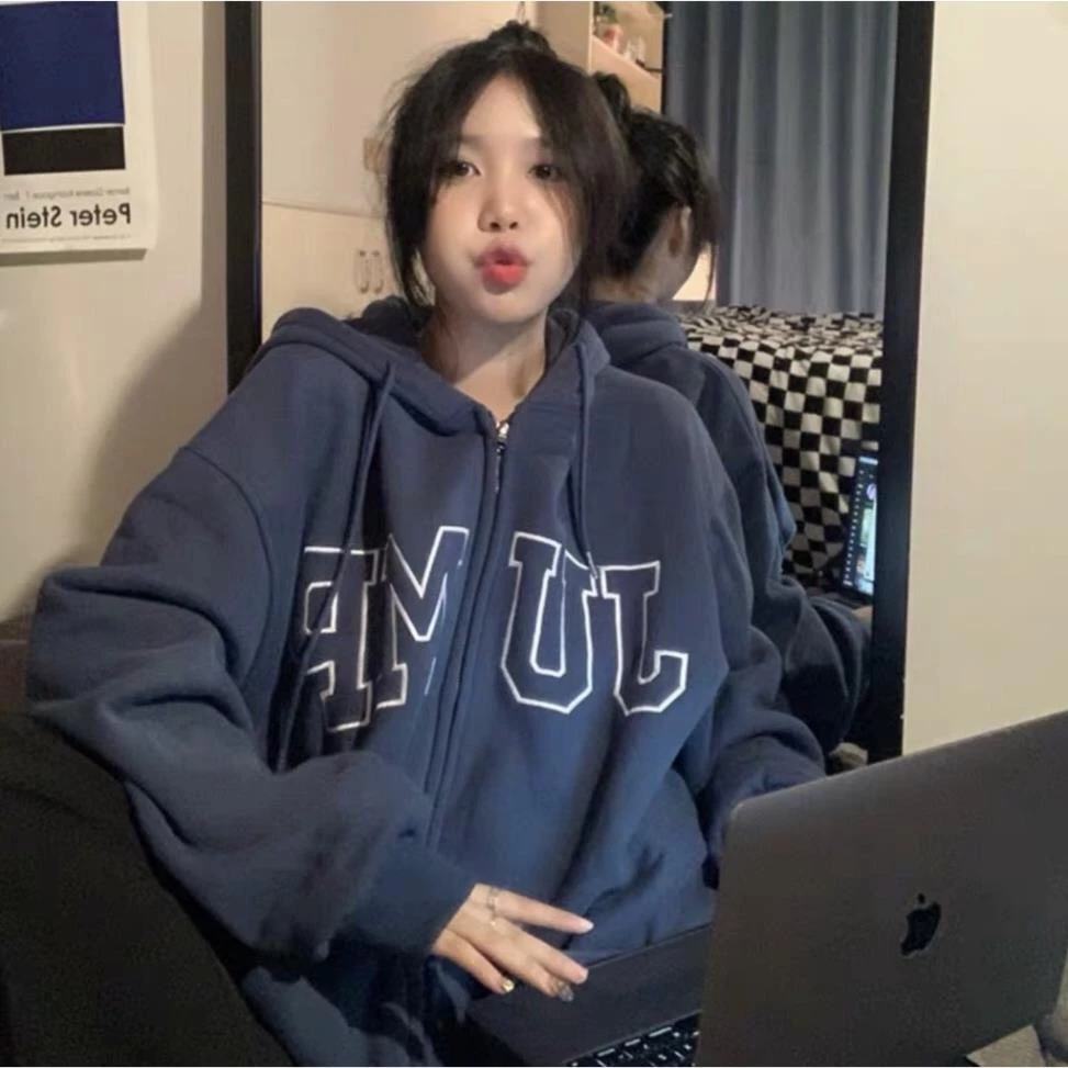 Áo khoác hoodie Jum khoá bọc chuẩn ảnh ,From rộng unisex, mũ 2 lớp dày dặn,