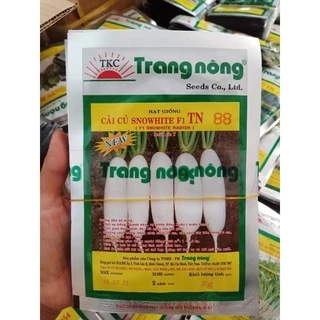 [Trang Nông] Giói 2gram Hạt Giống Củ Cải Trắng Bạc Tuyết F1 Trang Nông