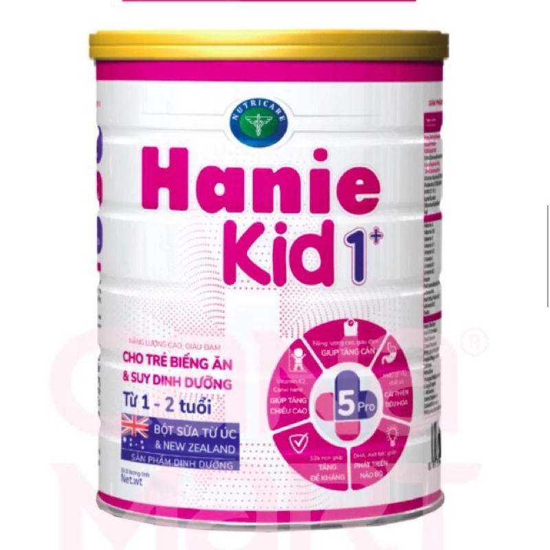 Sữa Hanie kid Junior 1+ 900g(biếng ăn)