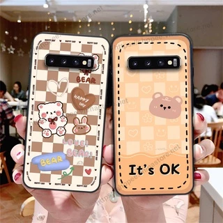 Ốp lưng Samsung S10 / S10 5G / S10 Plus / S10+ / S10e trái tim mặt cười, gấu cute thể thao cá tính