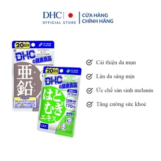 Combo TPBVSK DHC ADLAY EXTRACT + Zinc 20 Ngày (Combo Viên uống DHC Cải Thiện Làm Đều Màu Da - Kẽm ZinC & Sáng da Adlay)