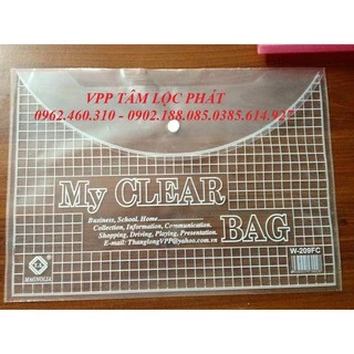 Túi Clearbag - Túi đựng hồ sơ có cúc - Túi khuy - Bìa nút