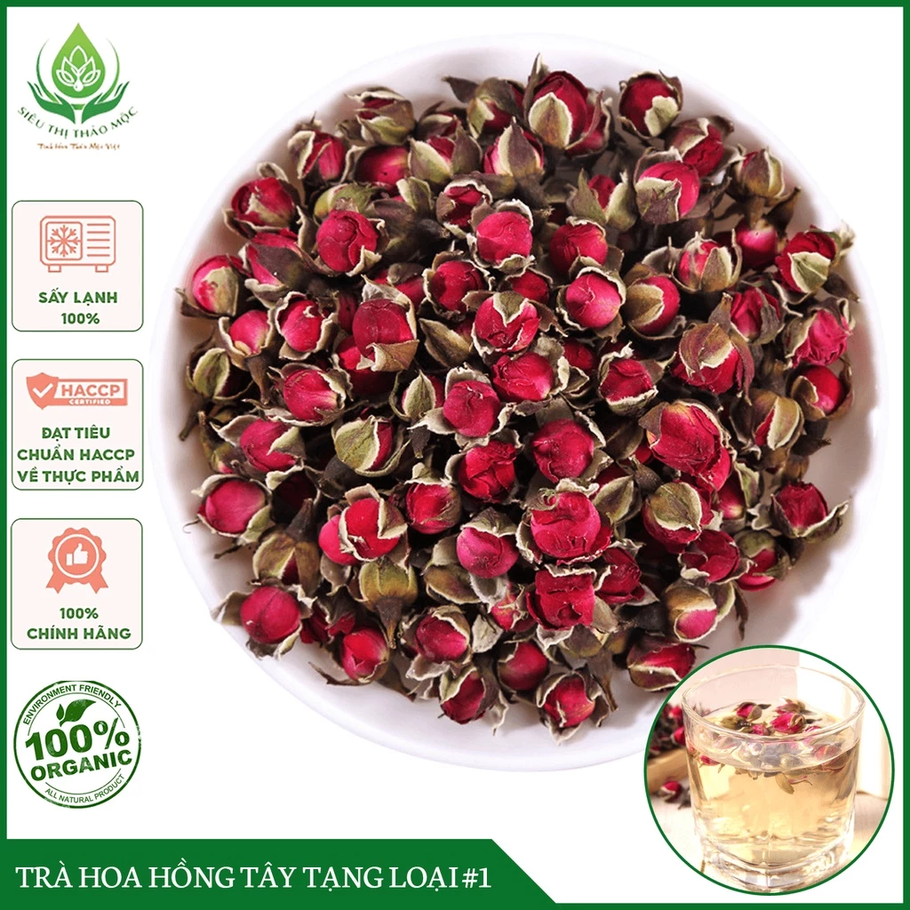 ✅[CHÍNH HÃNG] Trà Hoa Hồng Tây Tạng Sấy Khô Nguyên Nụ Thơm Đẹp Đẹp Da, Giảm Stress, Chống lão hóa