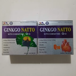 Hoạt huyết dưỡng não Ginkgo Natto with Coenzym Q10 tím bạc - Bổ não, tăng cường trí nhớ - Hộp 100 viên