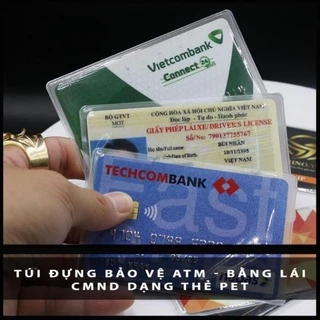 Vỏ Bọc Thẻ Trong Suốt, Túi Đựng Thẻ Căn Cước Công Dân, Thẻ ATM, Thẻ Ngân Hàng, Bằng Lái Xe, Bao Bọc Thẻ Đa Năng