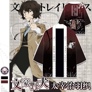 Áo Khoác Kimono Hai Chiều In Hình Anime Merchandise Bungou Stray Dog Dazai Osamu Dazai Haori