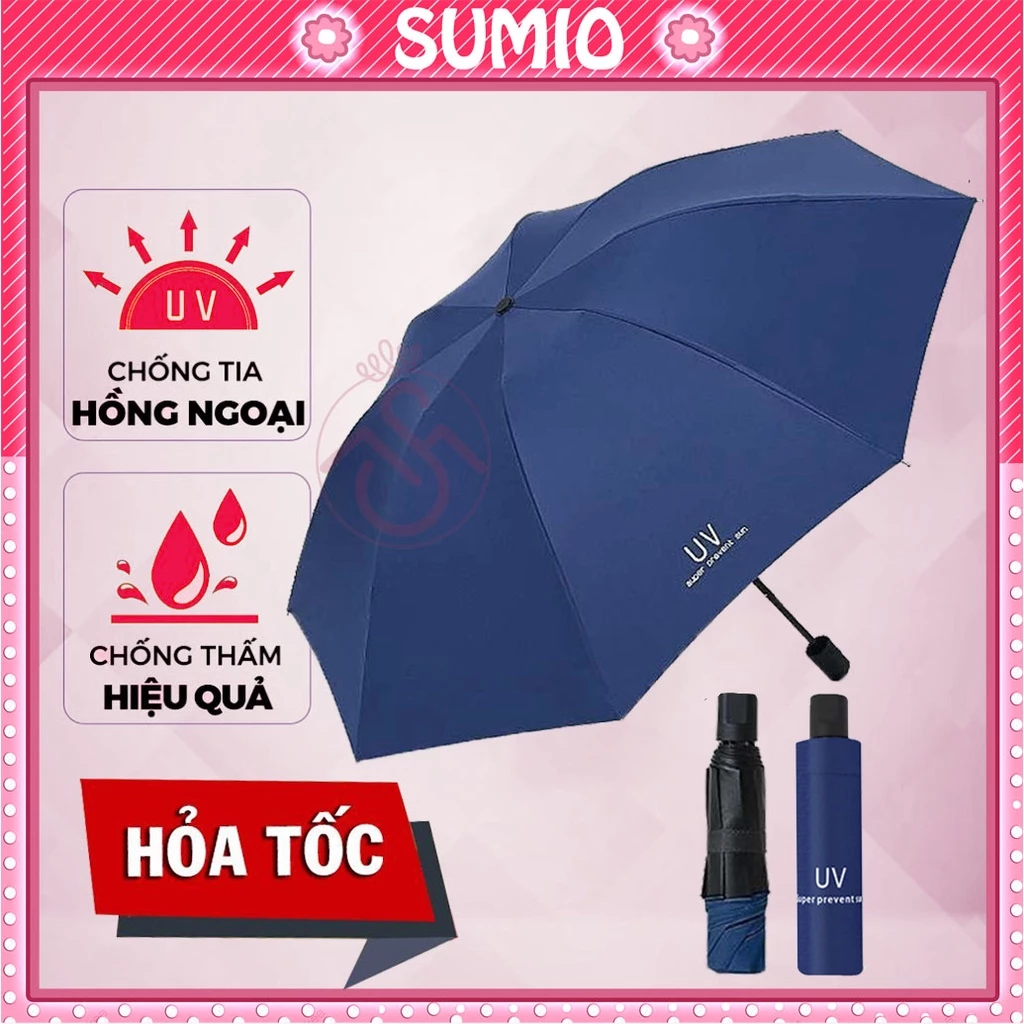 Ô dù che mưa nắng chống tia uv 2 lớp mở tay thủ công thời trang gấp gọn cầm tay Sumio_offical che ô tô xe hơi chống thấm