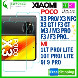 Kính Cường Lực TRONG SUỐT XIAOMI POCO X3 PRO/ X3 NFC/ X3/ M3/ F3/ GT/ PRO/ 11T PRO/ MI 11 LITE/ MI 10T PRO/ MI 9T/ MI 9