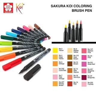 BÚT CỌ MẦU NƯỚC SAKURA KOI COLOURING BRUSH PEN