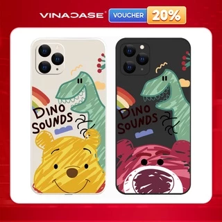 Ốp lưng Vina Case Iphone 6S/6 Plus/7G/8G/X/Xs/11/12/....Silicone TPU dẻo viền vuông bảo vệ camera hình Dino Sounds