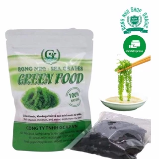 Rong nho tách nước Green Food hàng chính hãng (1 gói 20gram) nở ra rong nho tươi