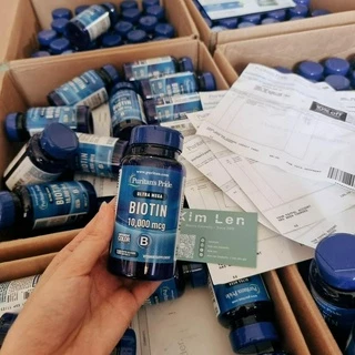 Viên uống Biotin 10000mcg kích thích mọc tóc, giảm tóc gãy rụng Puritans Pride 50 viên, 100 viên