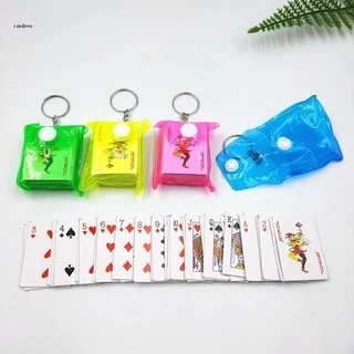 ✿ 1 Móc Khóa Hình Thẻ Bài Poker Mini 4X3Cm Dễ Thương