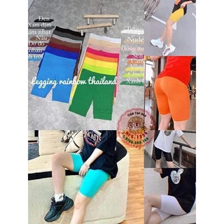 {Đùi ngố/ Màu Trơn} - QUẦN LEGGING CHUẨN THÁI HIỆU RAINBOW