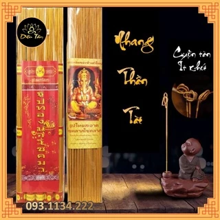 Nhang thần tài 185 nén hương quế sạch ít khói cuộn tàn tài lộc hình đồng xu , đồ thờ cúng thần tài