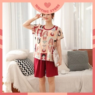 Pijama- Bộ Ngủ Nữ đồ mặc nhà cộc chất vải viscose siêu mát, mềm mại CLVT01