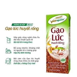 ( sỉ_ hỏa tốc)1Thùng (48 hộp)gạo lức huyết rồng 180ml Vietngucoc