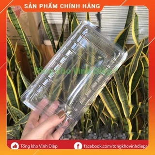 Combo 100 hộp nhựa dùng 1 lần đựng bánh bông lan cuộn, hoa quả, đồ ăn - H07