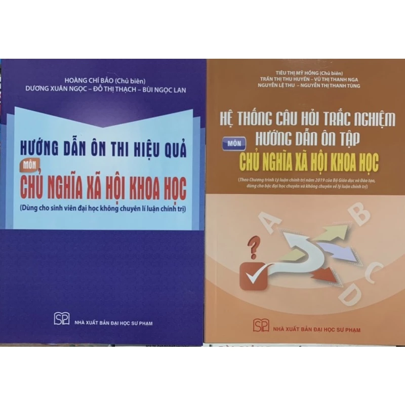 Sách - (Combo 2 cuốn) Hệ Thống Câu Hỏi Trắc Nghiệm Hướng Dẫn Ôn Tập-Hướng Dẫn Ôn Thi Hiệu Quả Môn Chủ Nghĩa Xã Hội Khoa