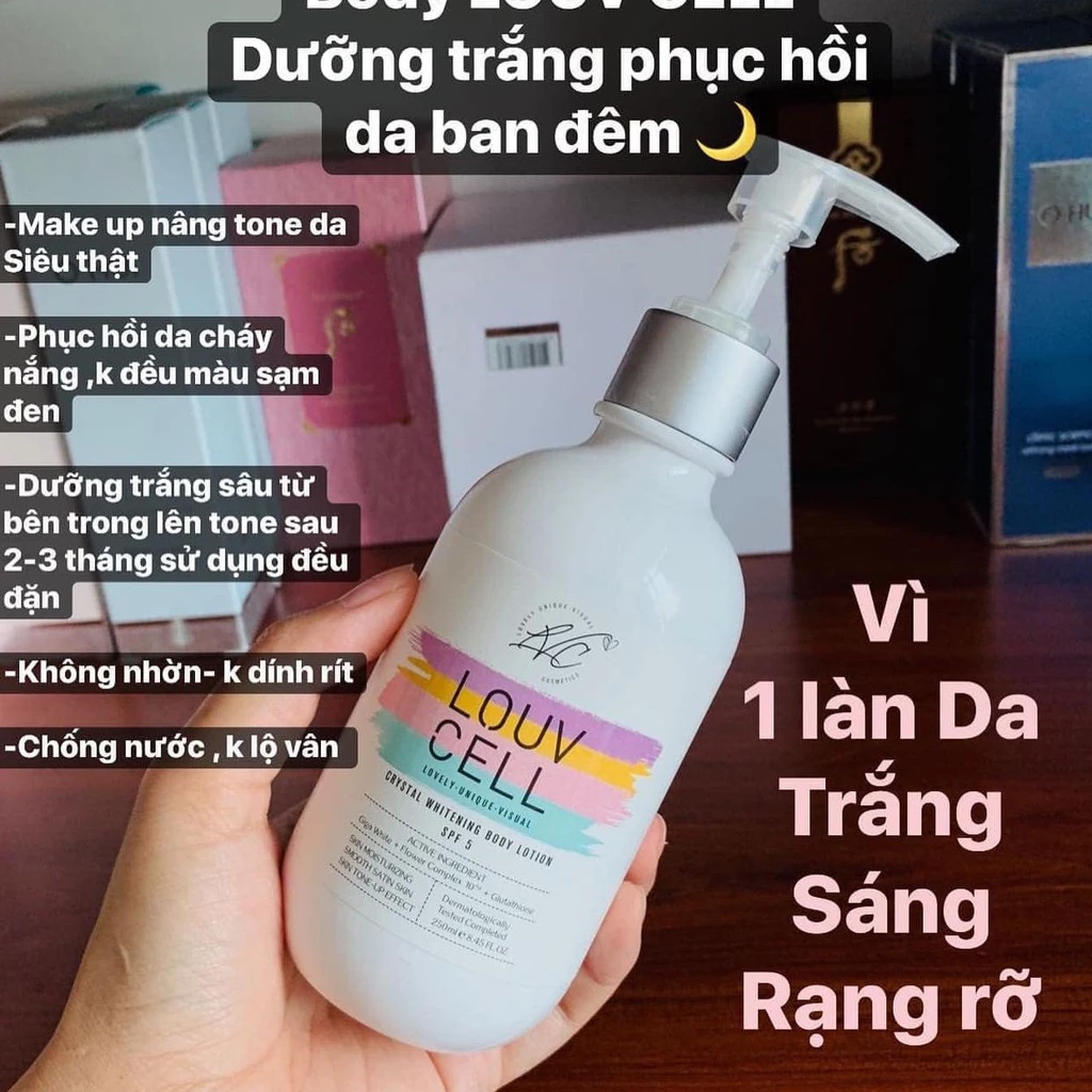 [ AUTH] KEM DƯỠNG Lotion dưỡng trắng da body Louv Cell Hàn Quốc