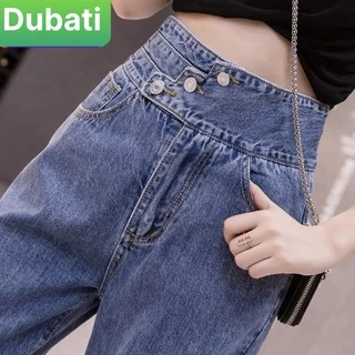 QUẦN JEAN BAGGY NỮ CHẤT BÒ XANH 3 CÚC BẢN TO SÀNH ĐIỆU LƯNG CAO NÂNG MÔNG HÀN QUỐC-DB 295- DUBATI FASHION