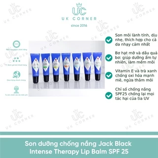 Son dưỡng chống nắng Jack Black Intense Therapy Lip Balm Spf25 (hàng tách set)