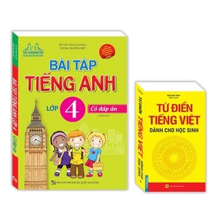 Sách - Combo 2c Bài tập tiếng Anh lớp 4; Từ điển tiếng việt dành cho học sinh (khổ nhỏ)