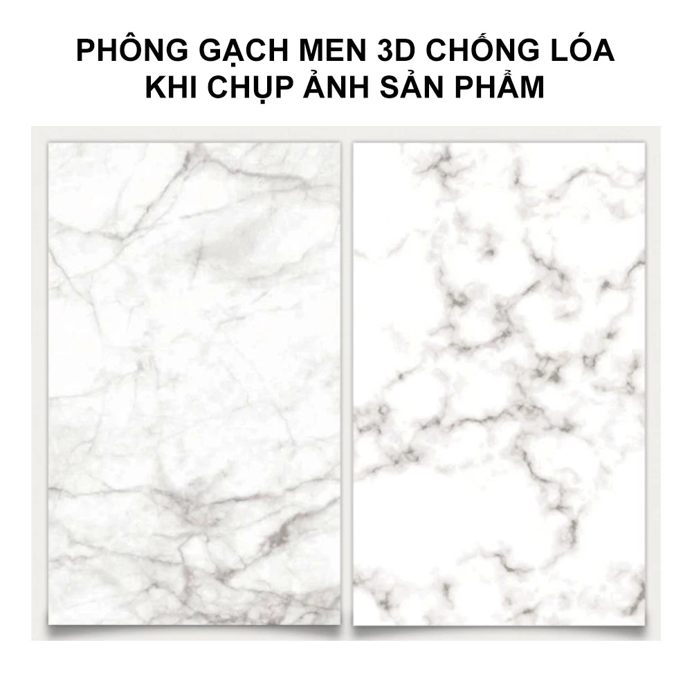 Phông gạch men trắng 2 mặt - phông nền 3D chụp ảnh sản phẩm size 57x87cm