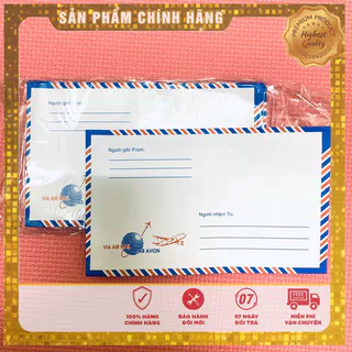 SIÊU RẺ Xấp 20 cái bao thư bưu điện sọc (không có keo) loại mỏng rẻ