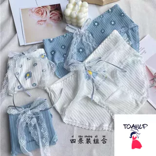 Quần lót nữ, quần lót cotton hoa cúc dễ thương siêu hot QC97