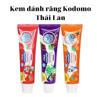 Kem đánh răng trẻ em kodomo Thái Lan 40gr hương vị trái cây nuốt được cho bé từ 1 tuổi