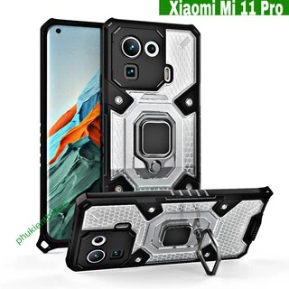 Ốp lưng Xiaomi Mi 11 Pro vân tổ Ong Iring không gian mới chống sốc giá đỡ