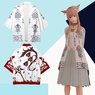 Áo Khoác Kimono Tay Lỡ In Hình Anime Final Fantasy 14 Haori FF14 Merchandise Aramigo