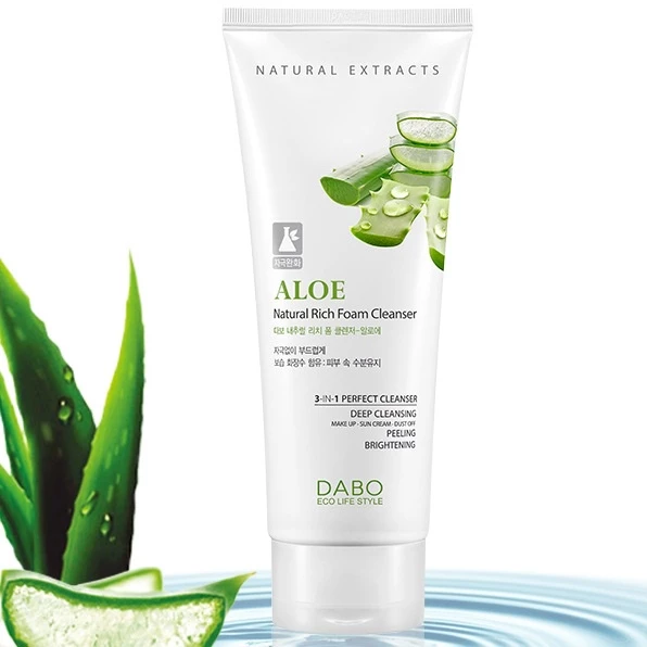 Sữa rửa mặt lô hội nha đam đa chức năng hàn quốc ALOE DABO 3IN1 180ml- HÀNG CHÍNH HÃNG