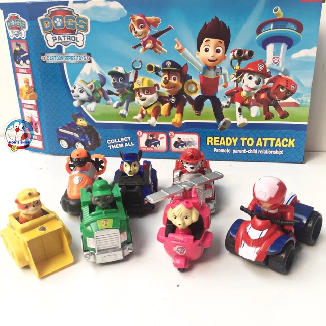 Bộ đồ chơi 7 nhân vật chú chó cứu hộ Paw Patrol chạy trớn