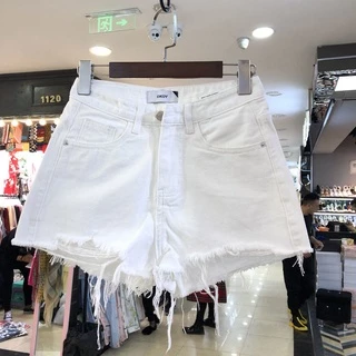 JSC Quần Short Denim Cạp Cao Ống Rộng Rách Cá Tính Phong Cách Mới Xuân Hè 2023