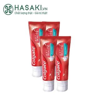 Bộ 4 Kem Đánh Răng Colgate Plus Shine Làm Sáng Răng Optic White Plus Shine 100gx4