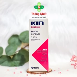 Nước Súc Miệng KIN Gingival Cho Viên Lợi, Nha Chu, Diệt Khuẩn, Giảm Hôi Miệng Chai Hồng 250ml