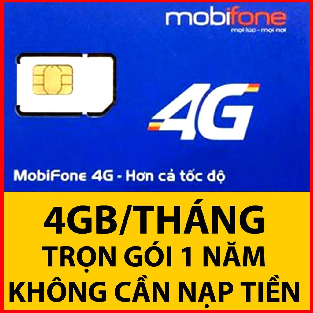 Sim 4G Mobifione Vào Mạng 1 Năm Không Phải Nạp Tiền Không Nghe Gọi Được Miễn Phí 48gb MDT250A MDT350 MDT255