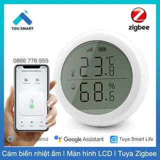 Cảm biến nhiệt độ và độ ẩm Zigbee Tuya Smart Life màn hình LCD