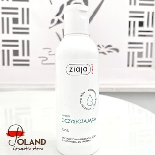 Toner Ziaja Med Xanh 200ml dành cho da dầu mụn giúp làm sạch, cân bằng da, ngăn ngừa mụn cho thanh niên tuổi dậy thì