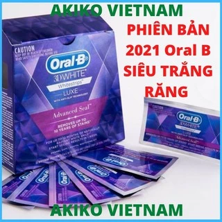 [Hộp 14 gói] Miếng dán trắng răng ❤ FREESHIP ❤ Miếng dán răng 3D White Luxe Advanced oral b - oral b (Có bill)