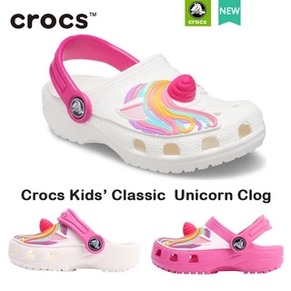 crocs kids Classic Unicorn Clog Giày cô gái dễ thương Giày chống trượt#208473