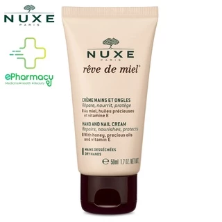 Kem Dưỡng Da Tay Và Móng Nuxe Reve De Miel Hand, Nail Cream nuôi dưỡng và phục hồi da 50ml