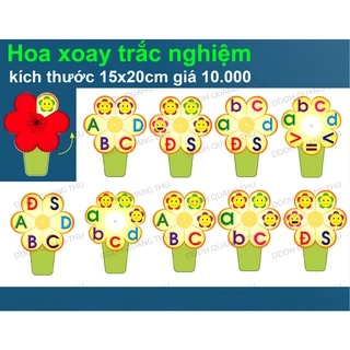 [Đồ dùng dạy học] Hoa xoay trắc nghiệm