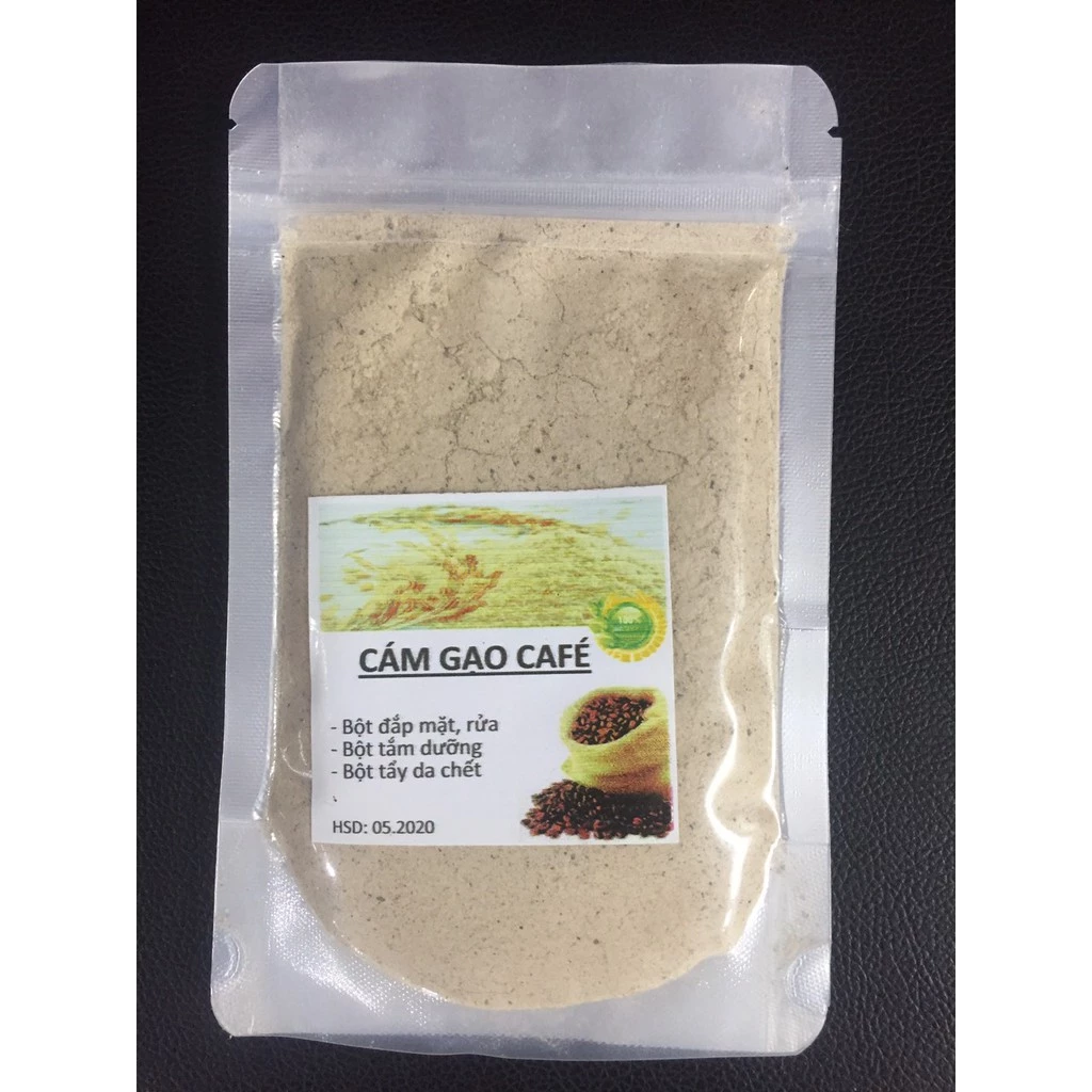 [Sale] Cám gạo cà phê ( bột), tắm trắng, đắp mặt, rửa, tẩy da chết, làm đẹp ... túi 100g