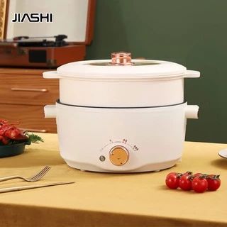 JIASHI Chảo chống dính gia dụng đa năng nấu cơm nấu cháo canh mỳ ăn liền nồi điện