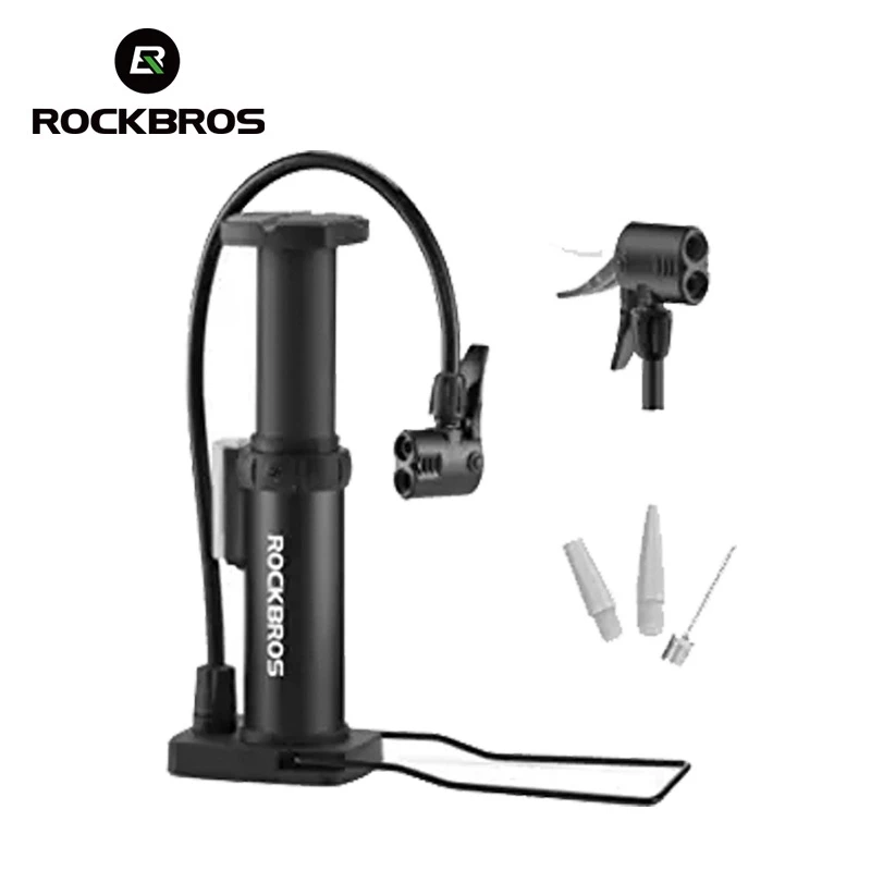 ROCKBROS Bơm Xe Máy Xe Đạp Nhỏ Gọn Đầu Van Đa Năng