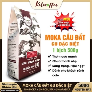 Cà Phê Hạt Moka Cầu Đất Rang Xay Đặc Biệt CAFE Sạch Cao Cấp Nguyên Chất 100% KALACOFFEE gói 500g