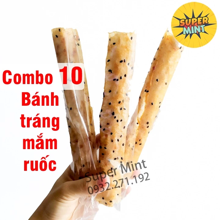 [Combo 10] Bánh Tráng Cuộn Mắm Ruốc Phan Rang - Hân Trang